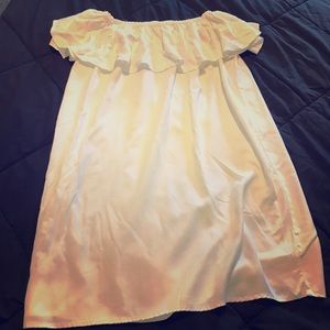 Off white summery off the shoulder dress